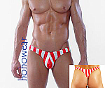 Sexy Mens Stripes Thong Underwear