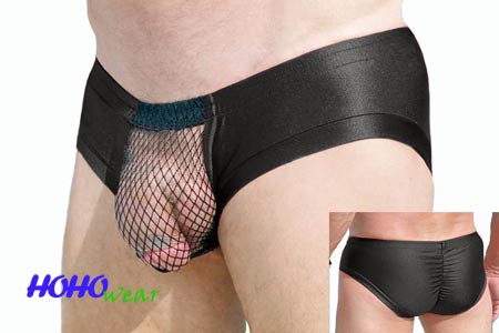 Sexy Mens Fish-Net Pouch Brief Boxer Underwear #225