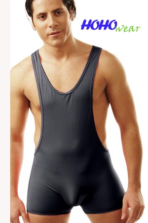 Men's Stretchy Wrestling Singlet Bodysuit #405